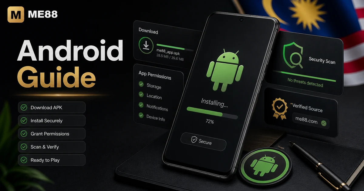 Android app guide showing secure installation, download checks and mobile access workflow.