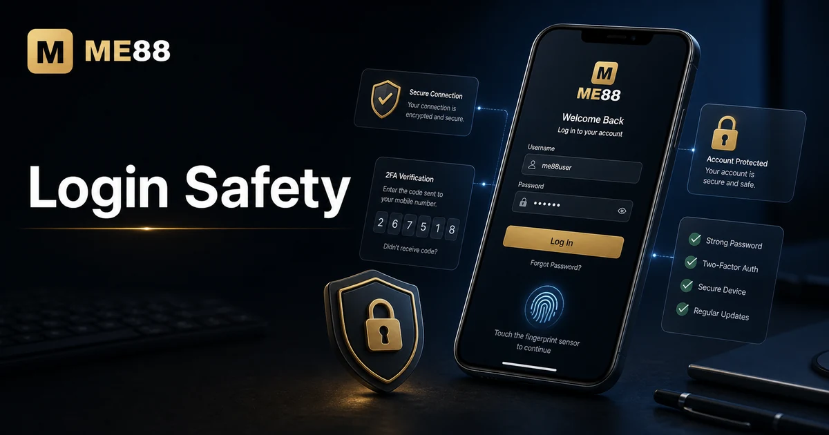 Mobile login safety guide showing secure account access, verification and device protection.