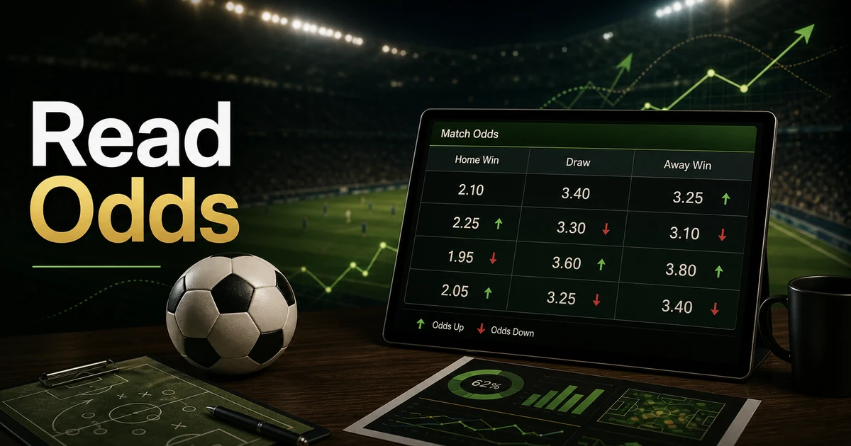 Football Odds Guide Sportsbook odds guide visual for Malaysia users learning football betting markets.