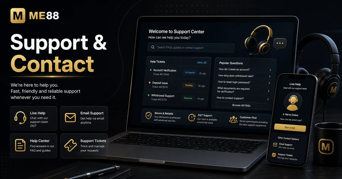 ME88 Malaysia support and contact overview showing help topics, secure support and mobile access.